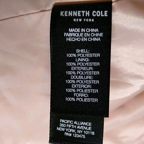 KENNETH COLE Women's Moto Jacket Faux Suede Machine Washable Pale Pink Sz 1X EUC - Picture 8 of 10